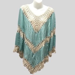 VIVID IMPORTERS OF NY BOHO TUNIC OR BEACH COVERUP